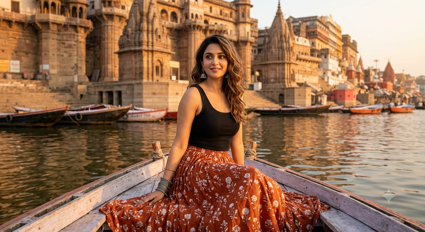 Varanasi Ghat Sunrise Boat Ride – Traditional Indian Look