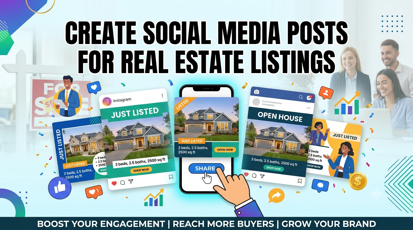 Create Social Media Posts for Real Estate Listings