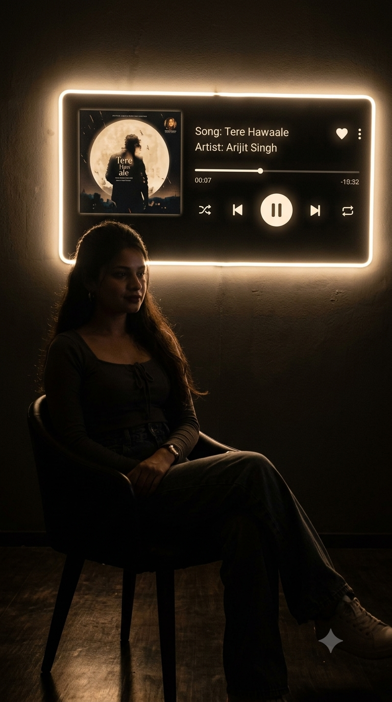 Cinematic Dark Music Player Portrait – 9:16