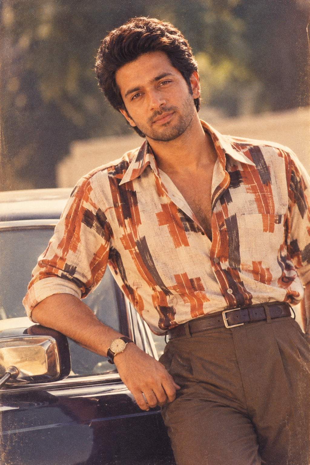 1980s Bollywood Hero Portrait AI Prompt