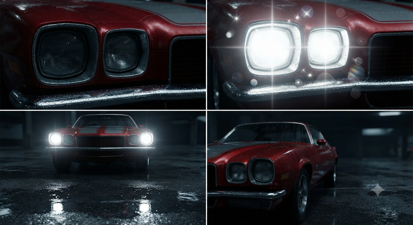 Retro Headlights Ignition